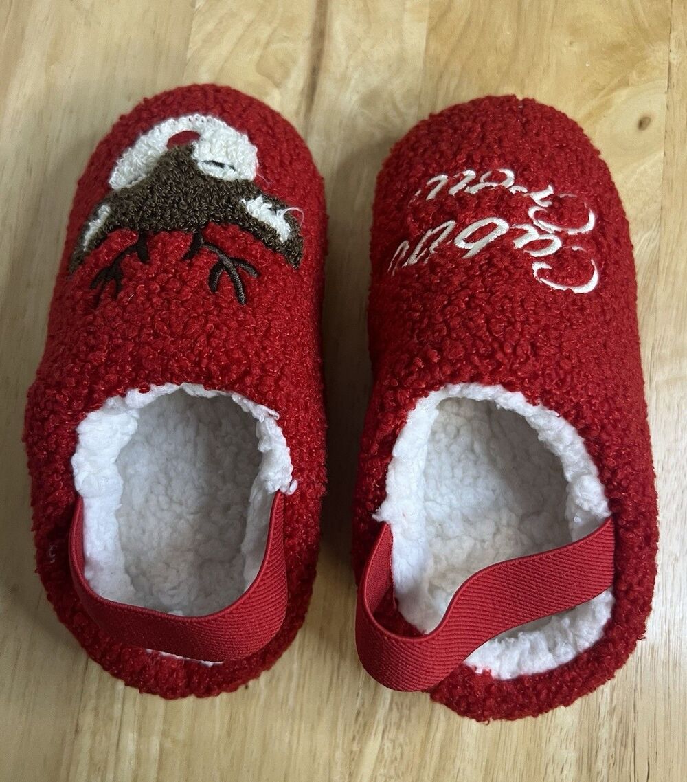Cabin Crew Toddler Scuff Slippers - Wondershop™ Red Size 11/12 XL